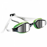 Michael Phelps K180 swimming goggles mirrored lenses, white/green - Swimming Goggles