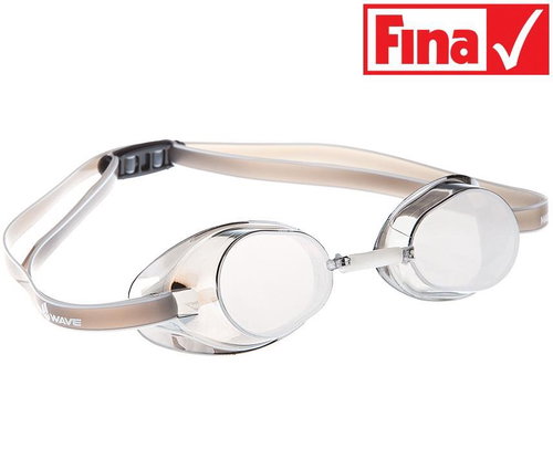 MAD WAVE RACER MIRROR Grey - Swimming Goggles - Main image