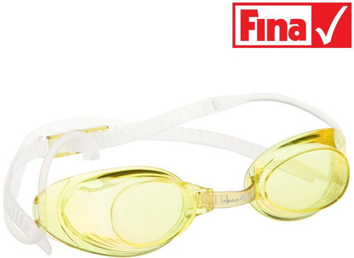 MAD WAVE LIQUID RACING Yellow - Swimming Goggles - Main image