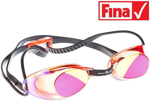 MAD WAVE LIQUID RACING Black - Swimming Goggles - Main image
