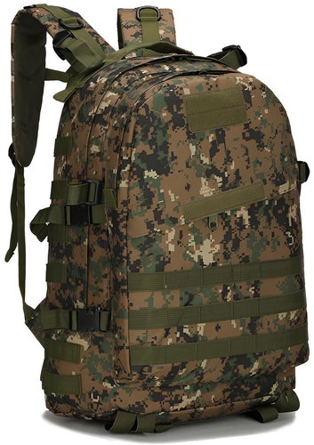 Pronett XJ4649 Military tactical backpack 45 l green camouflage - Sports Backpack - Main image