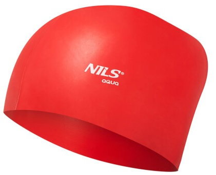 NILS Aqua Silicone cap for long hair NQC LH red - Bathing Cap - Main image