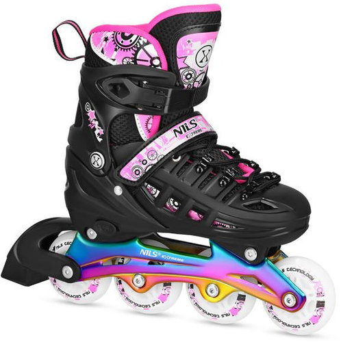 Nils extreme skates NH10905.2 4in1 rainbow/pink size 31-34 Main image Nils extreme skates NH10905.2 4in1 rainbow/pink size 31-34 - Roller Skates - Main image
