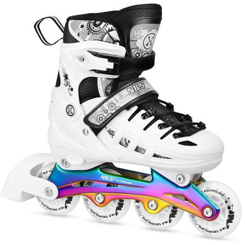 Nils extreme skates NH10905.2 4in1 rainbow/white size 31-34 - Roller Skates - Main image