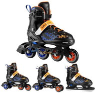 NILS EXTREME Roller skates 4in1 Beave NH18190A Blue size. L (39-43) - Roller Skates
