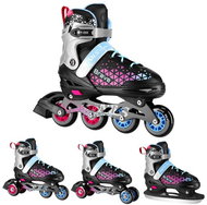 NILS EXTREME Roller skates 4in1 Brave NH18190A Pink size. S (29-33) - Roller Skates