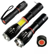 Pronett Tactical Flashlight XML T6 + COB 9W - LED Flashlight