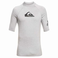 Quiksilver Pánské lycrové triko UPF50 krátký rukáv, L světle šedé - Lycra Clothing