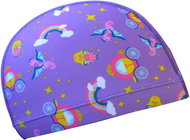 RAS Vzorovaná elastanová čepice junior, fialová - Bathing Cap
