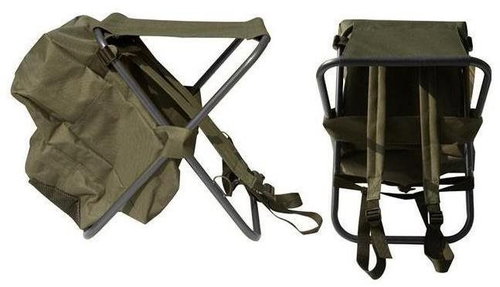 RYBÁŘSKÝ TLUMOK SE SKLÁDACÍ ŽIDLÍ SEDCO 25x31x40cm khaki - Křeslo - Main image