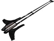 Trekking poles NORDIC WALKING solid one-piece black,130 cm - Nordic Walking Poles