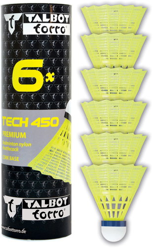 Talbot Torro Tech 450 Medium 6 pcs yellow - Shuttlecock - Main image