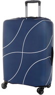 T-class - Suitcase cover Blue with lines, M - 50 × 35 × 20 cm - Luggage Cover