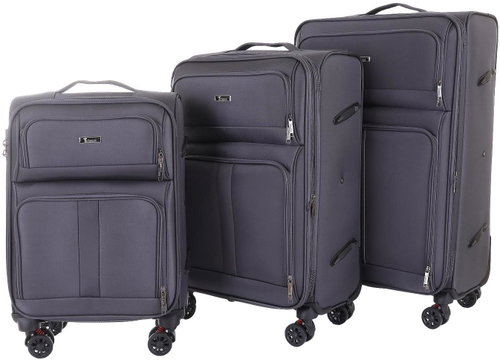 T-class - Set of 3 suitcases 932, grey - model 2024 - Case Set - Main image