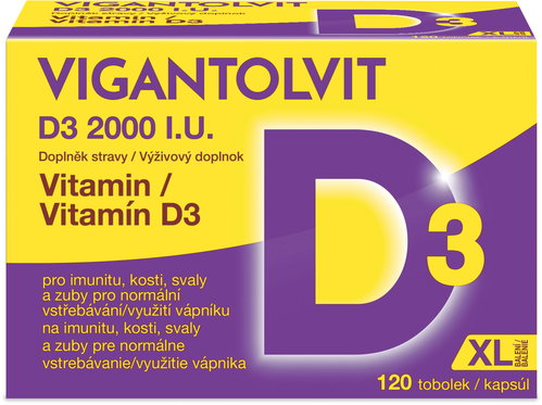VIGANTOLVIT D3 2000 I.U. 120 tobolek - Vitamin D3 - Main image