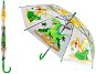 Teddies Průhledný deštník barevným motivem dinosaura - Dětský deštník
