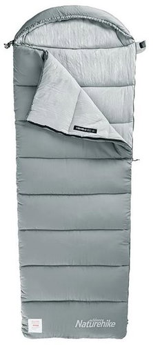 Naturehike washable sleeping bag M400 with hood 1860 g grey - left - Sleeping Bag - Main image