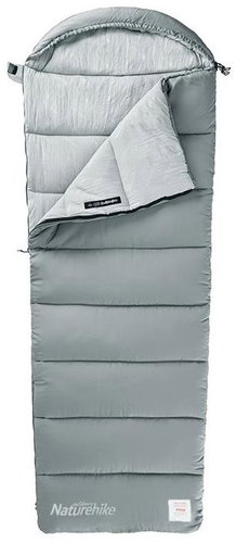 Naturehike washable sleeping bag M400 with hood 1860 g grey - right - Sleeping Bag - Main image