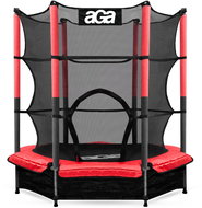 Aga Dětská trampolína 140 cm červená + ochranná síť - Trampoline