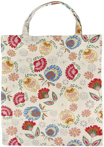 4sleep Tapestry shopping bag 35 × 42cm, Folk, cream - Shopping Bag - Main image