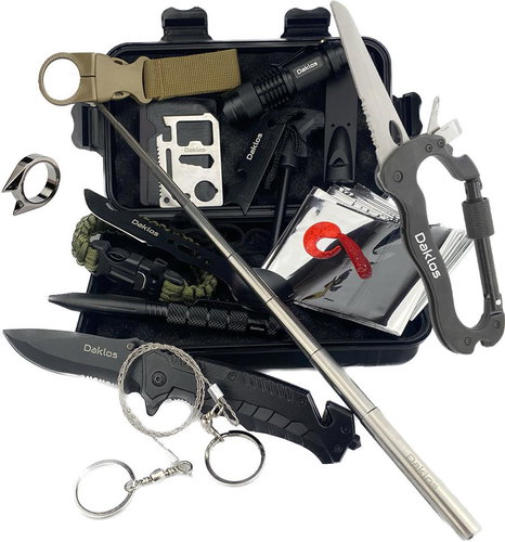 Daklos Tactical SOS box for outdoor survival, set 38 in 1 - Mini Survival Kit - Main image