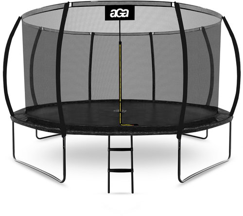 Aga SPORT EXCLUSIVE Trampoline 366 cm black + protective net + ladder - Trampoline - Main image