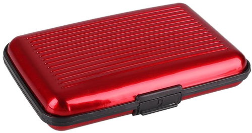 Verk Aluminium document case 11 × 7,5 × 2 cm - red - Document Holder - Main image