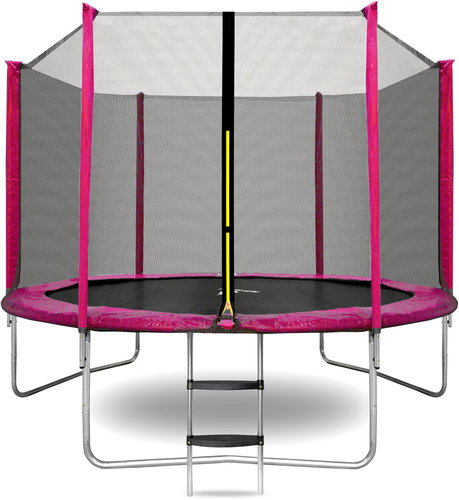 Aga SPORT TOP 250 cm pink + protective net and ladder - Trampoline - Main image