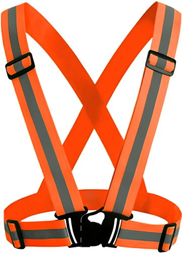 APT Reflective braces elastic orange - Reflective Suspenders - Main image
