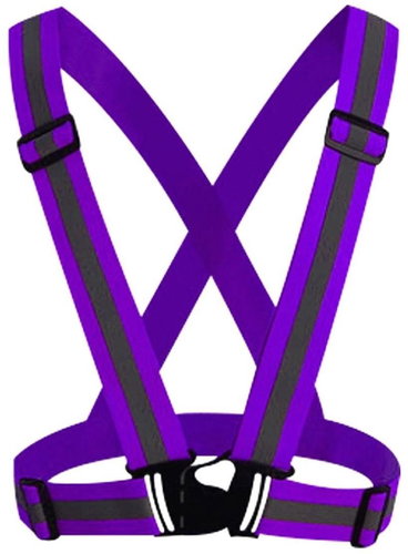 APT Reflective elastic braces purple - Reflective Suspenders - Main image