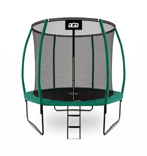 Aga SPORT EXCLUSIVE Trampoline 250 cm dark green + protective net + ladder - Trampoline - Main image