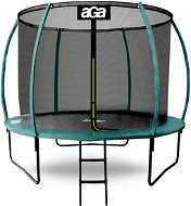 Aga SPORT EXCLUSIVE Trampolína 250 cm Tmavě zelená + ochranná síť + žebřík - Trampolína