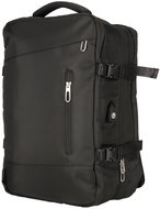 KIK KX4109 Travel laptop backpack, expandable 26-36 l, USB, black - Backpack