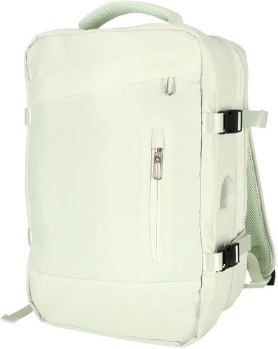 KIK KX4109 Travel laptop backpack, expandable, 26-36 l, USB, green - Backpack - Main image