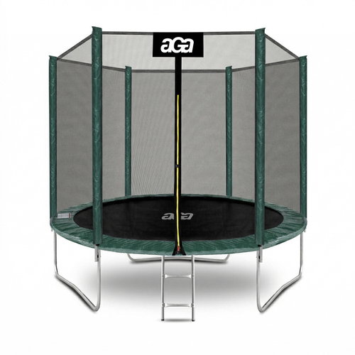 Aga SPORT TOP Trampoline 250 cm dark green + protective net + ladder - Trampoline - Main image