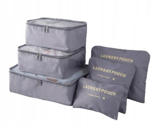 MDS Luggage storage organiser set 6 pcs grey - Packing Cubes - Main image
