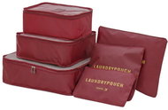 Verk 01500 Travel suitcase organizer set 6 pcs burgundy - Packing Cubes