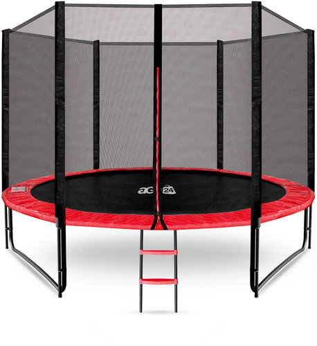 Aga SPORT PRO Trampoline 305 cm red + protective net + ladder - Trampoline - Main image