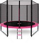 Aga Sport Pro Trampolína 305 cm růžová + ochranná síť + žebřík - Trampolína