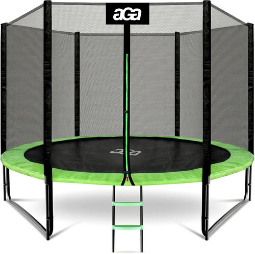 Aga SPORT PRO Trampoline 305 cm light green + protective net + ladder - Trampoline - Main image