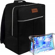 Trizand 23734 Cestovní batoh do letadla 17 l černý + kosmetická taška - Batoh