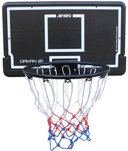 ENERO Basketball basket 74 × 45 cm, hoop 40 cm, black - Basketball Goal - Main image
