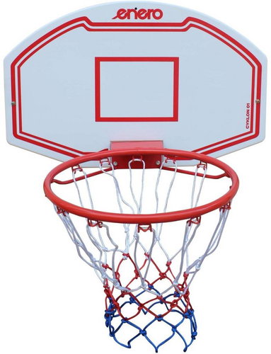 ENERO Basketball basket 71 × 45 cm, hoop 40 cm, white - Basketball Goal - Main image