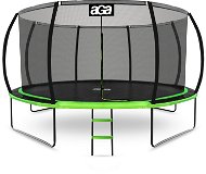 Aga Sport Exclusive trampolína 430 cm, světle zelená + ochranná síť a žebřík - Trampoline
