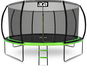 AGA Trampolína SPORT EXCLUSIVE 430 cm, světle zelená + ochranná síť a žebřík - Trampolína