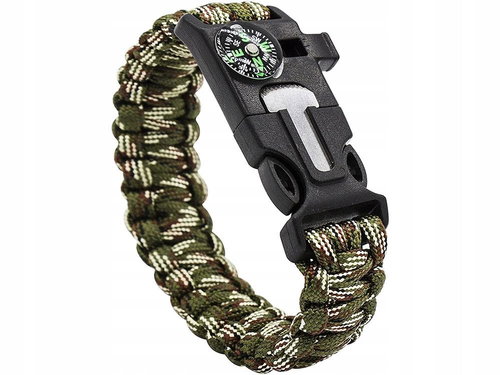 Verk 14372 Survival Bracelet Paracord 5 in 1 camouflage - Multitool  - Main image