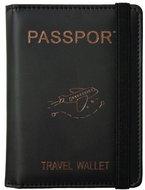 Kufryplus Passport and card holder with RFID protection WGK01 black - Document Holder