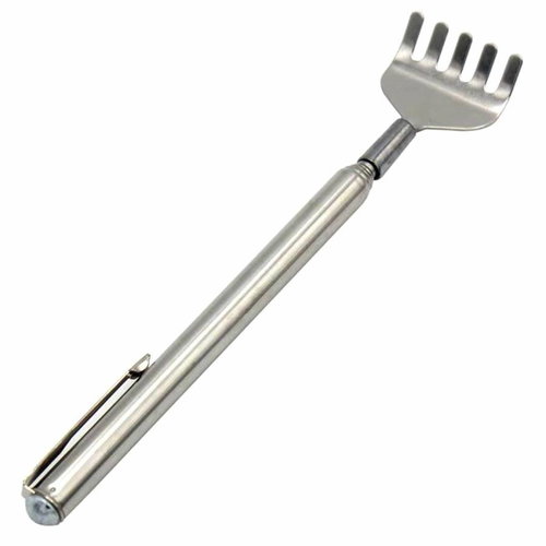 APT Telescopic back scratcher - silver rake - Peeler - Main image