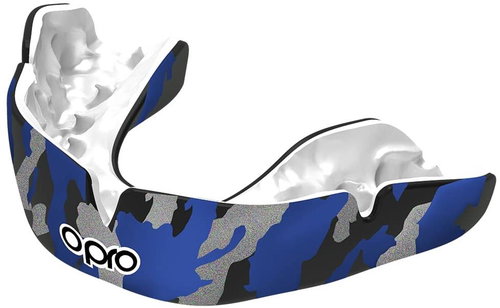 OPRO Instant Custom Fit Camo černá/modrá/stříbrná - Mouthguard - Main image