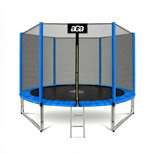 Aga SPORT PRO Trampoline 305 cm blue + protective net + ladder - Trampoline - Main image